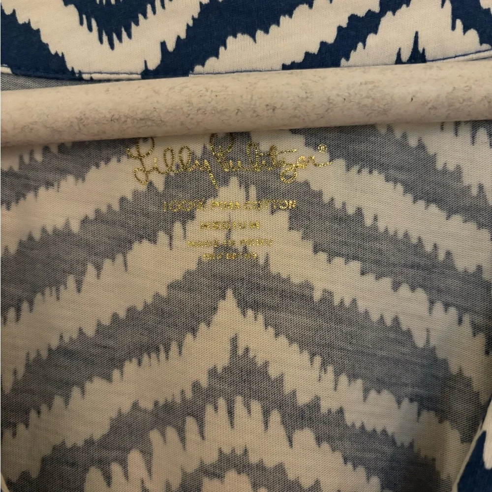 Lilly Pulitzer Blue and White Women's Mini Dress M - Picture 4 of 5